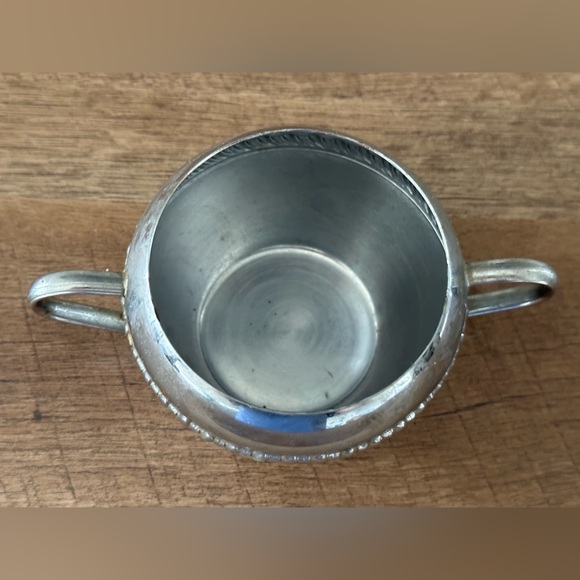 Vintage Irvinware Chrome Plated Double Handled Sugar Cup - Picture 3 of 10